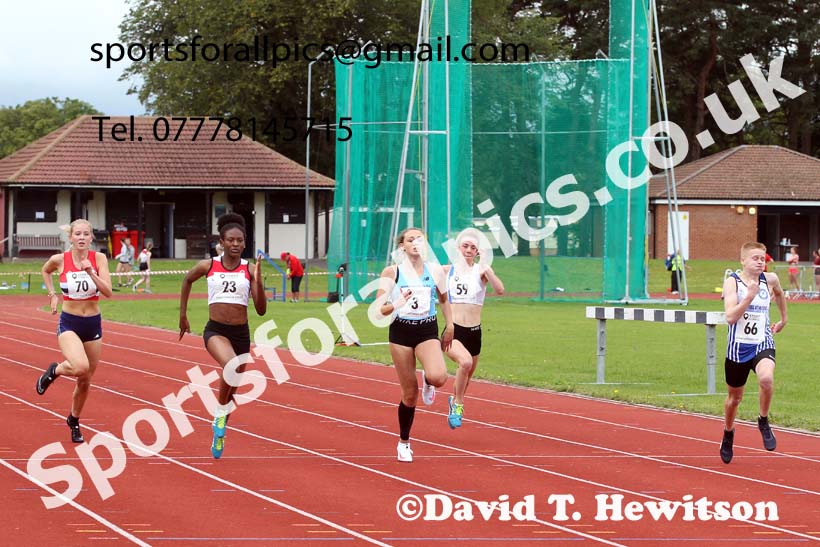 100 metres 13, NECAA Open Meeting, Morpeth, Sunday, March 23rd. David T. Hewitson/Sports for All Pics